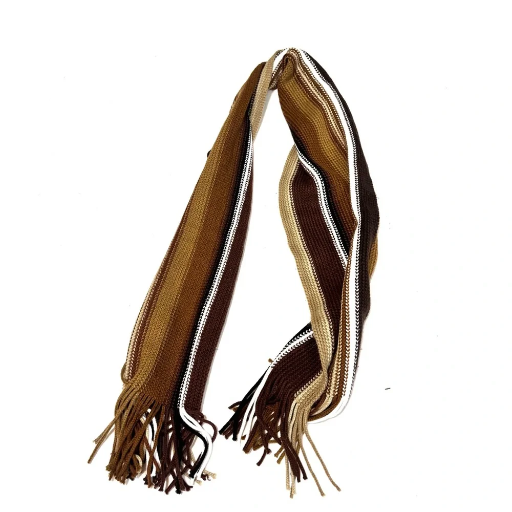 Joe Boxer Brown and Tan Striped Scarf